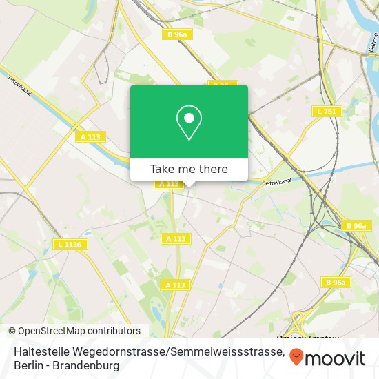 Haltestelle Wegedornstrasse / Semmelweissstrasse Karte