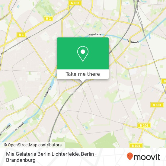 Mia Gelateria Berlin Lichterfelde Karte