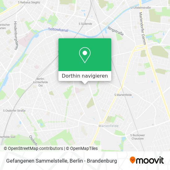 Gefangenen Sammelstelle Karte