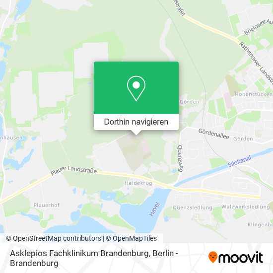 Asklepios Fachklinikum Brandenburg Karte