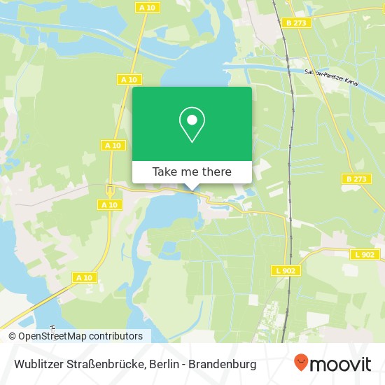 Wublitzer Straßenbrücke Karte