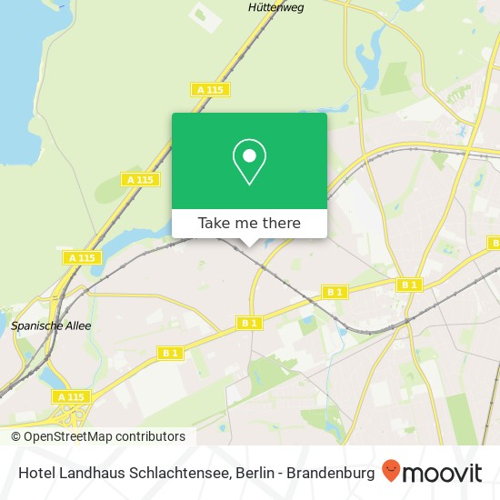 Hotel Landhaus Schlachtensee Karte