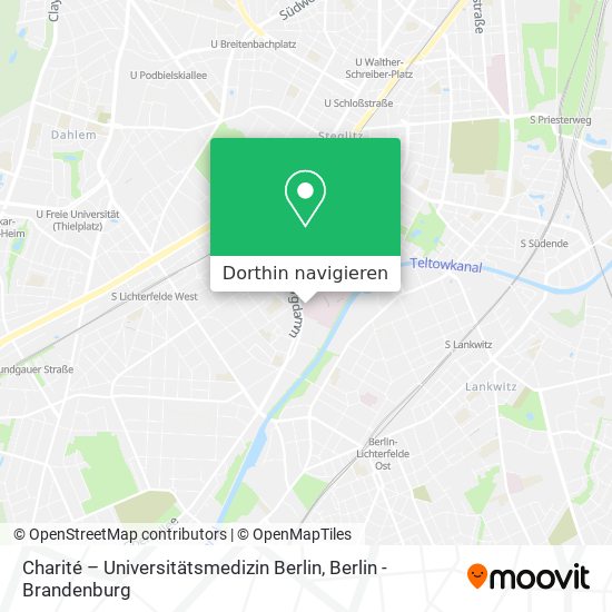 Charité – Universitätsmedizin Berlin Karte