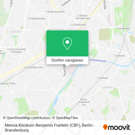 Mensa Klinikum Benjamin Franklin (CBF) Karte