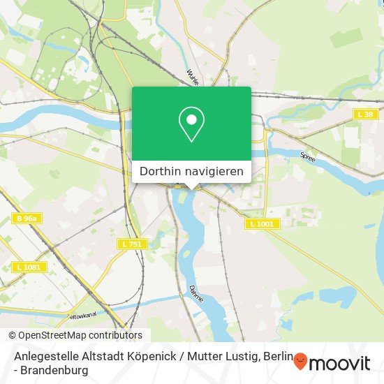 Anlegestelle Altstadt Köpenick / Mutter Lustig Karte