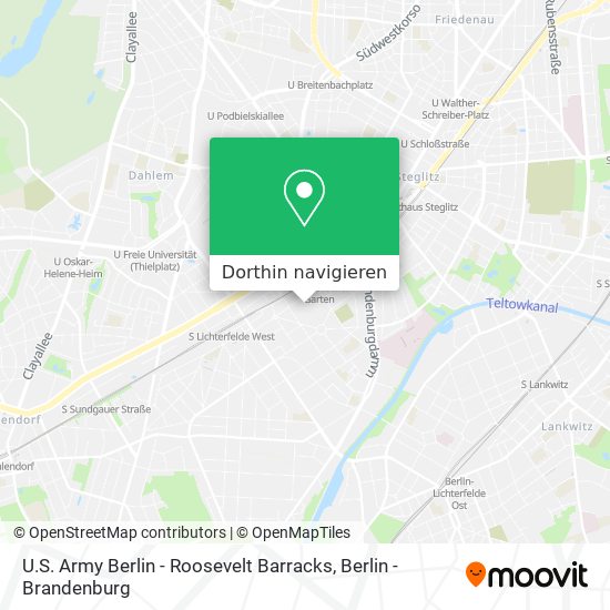 U.S. Army Berlin - Roosevelt Barracks Karte
