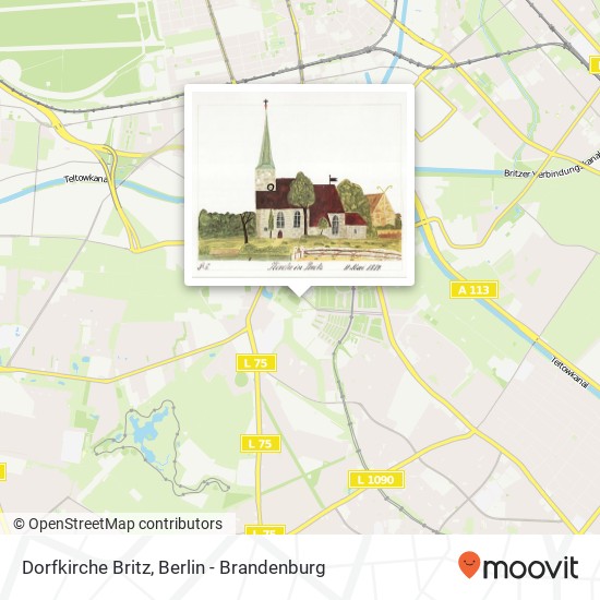 Dorfkirche Britz Karte