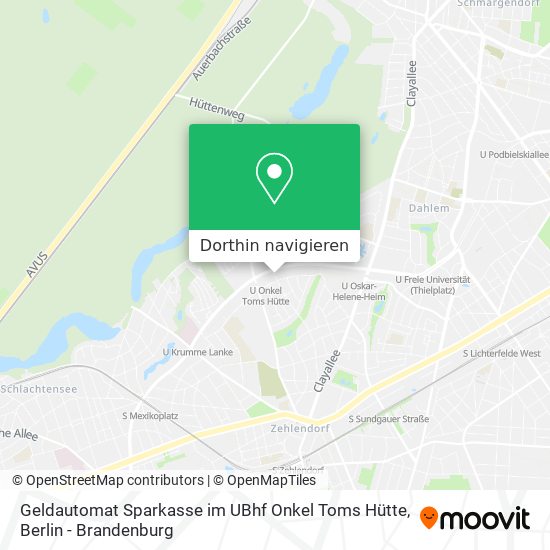 Geldautomat Sparkasse im UBhf Onkel Toms Hütte Karte