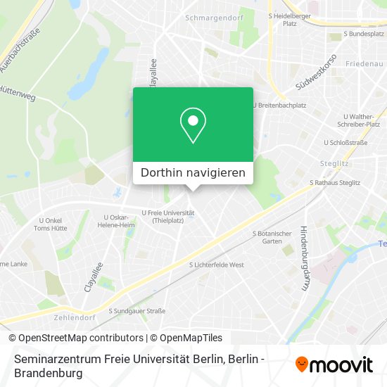 Seminarzentrum Freie Universität Berlin Karte