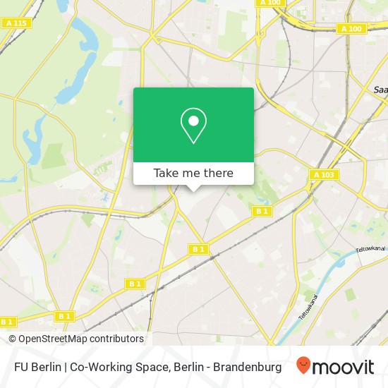 FU Berlin | Co-Working Space Karte