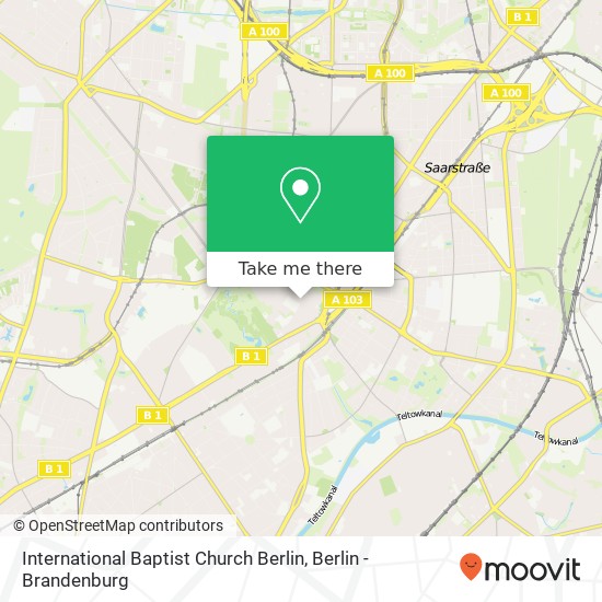 International Baptist Church Berlin Karte