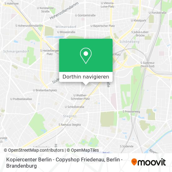 Kopiercenter Berlin - Copyshop Friedenau Karte