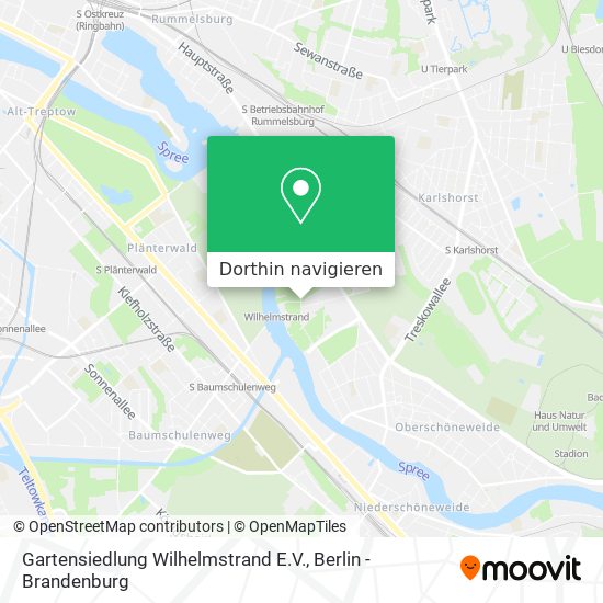 Gartensiedlung Wilhelmstrand E.V. Karte