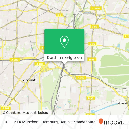 ICE 1514 München - Hamburg Karte