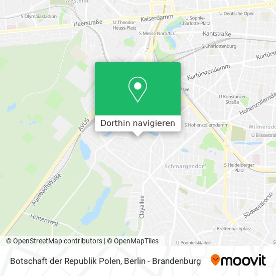 Botschaft der Republik Polen Karte