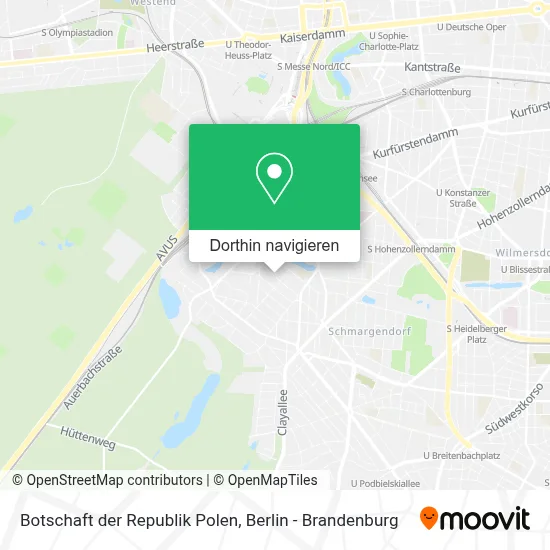 Botschaft der Republik Polen Karte