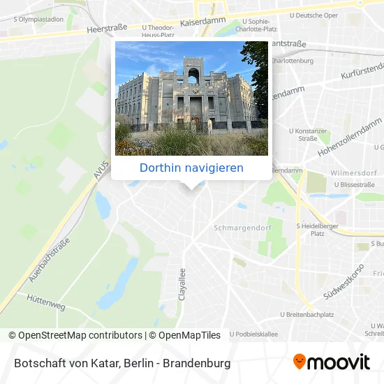 Botschaft von Katar Karte