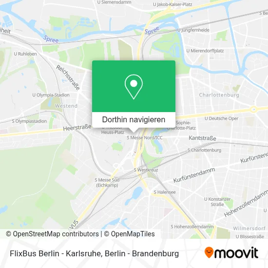 FlixBus Berlin - Karlsruhe Karte