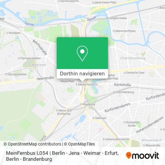 MeinFernbus L054 | Berlin - Jena - Weimar - Erfurt Karte