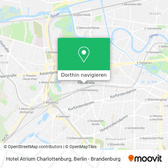 Hotel Atrium Charlottenburg Karte