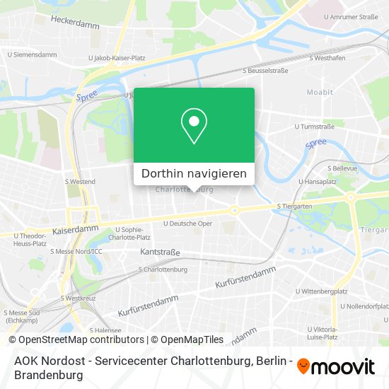 AOK Nordost - Servicecenter Charlottenburg Karte