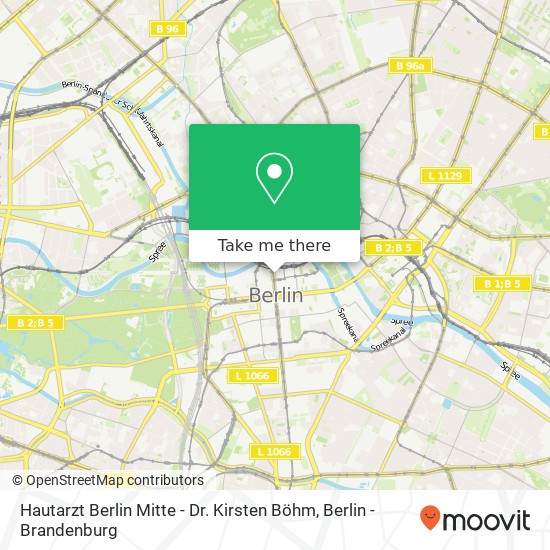 Hautarzt Berlin Mitte - Dr. Kirsten Böhm Karte