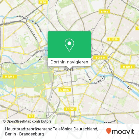Hauptstadtrepräsentanz Telefónica Deutschland Karte