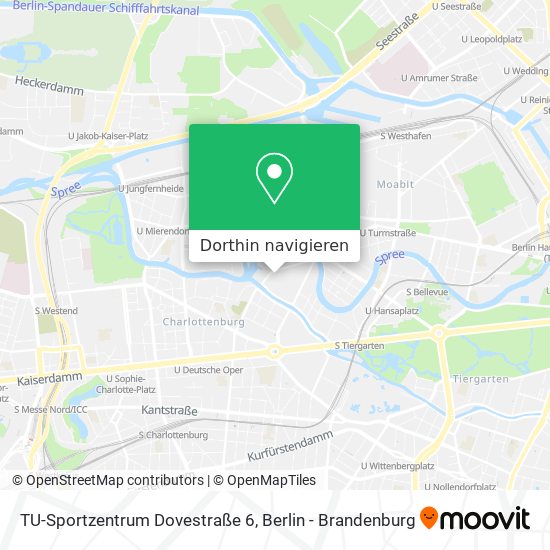 TU-Sportzentrum Dovestraße 6 Karte
