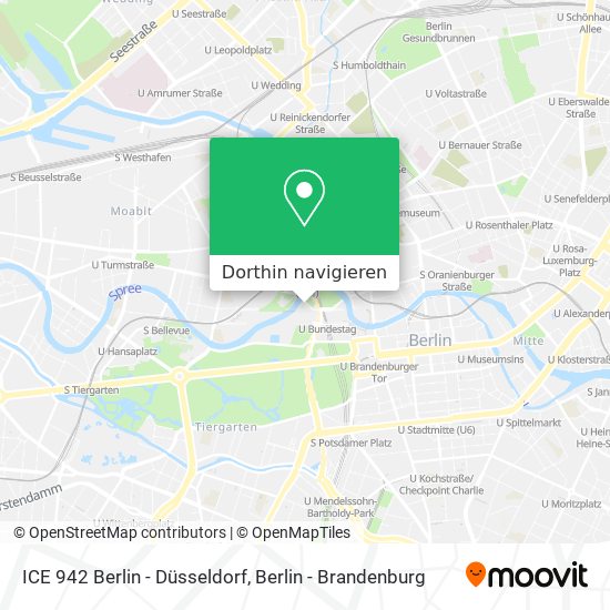 ICE 942 Berlin - Düsseldorf Karte