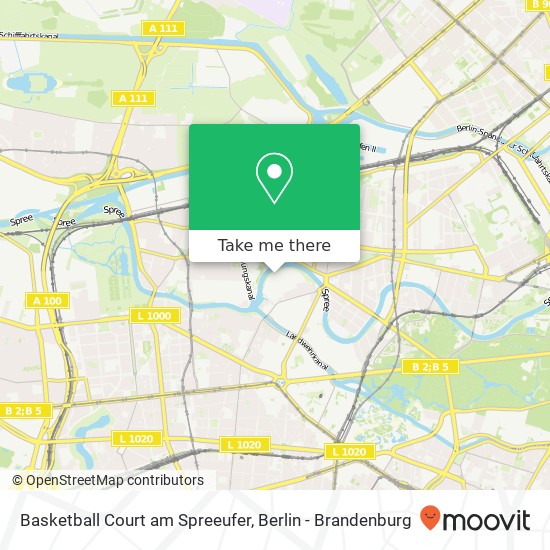 Basketball Court am Spreeufer Karte