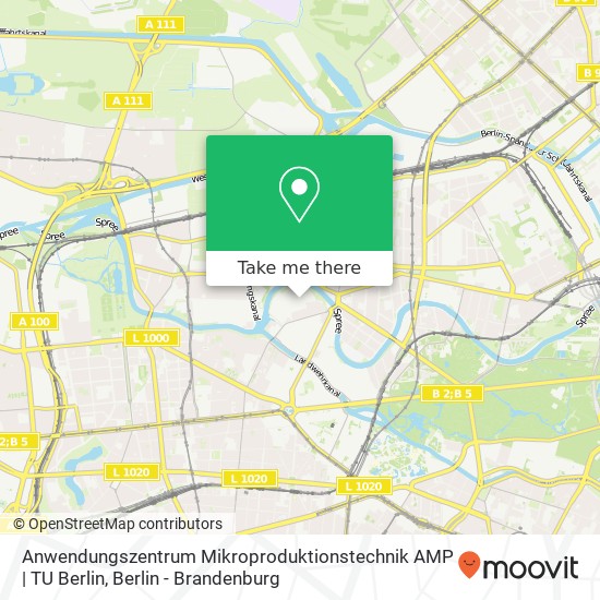 Anwendungszentrum Mikroproduktionstechnik AMP | TU Berlin Karte