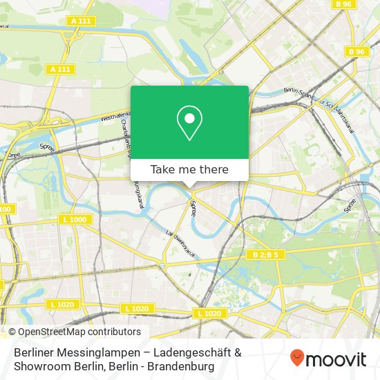 Berliner Messinglampen – Ladengeschäft & Showroom Berlin Karte