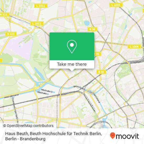 Haus Beuth, Beuth Hochschule für Technik Berlin Karte