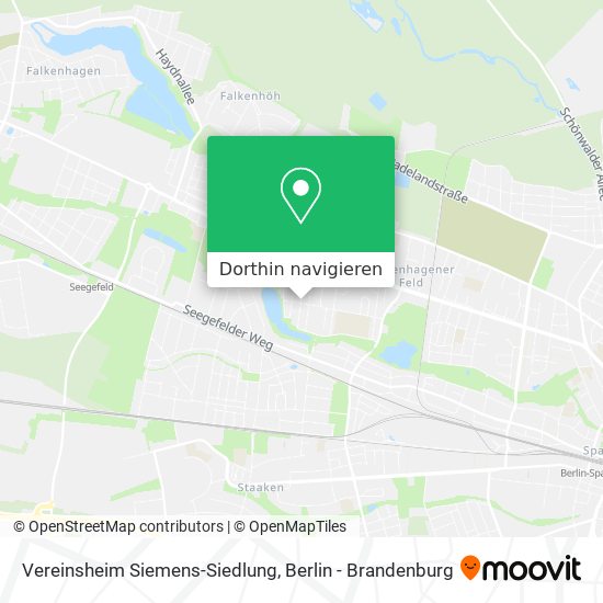 Vereinsheim Siemens-Siedlung Karte