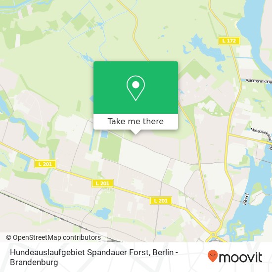 Hundeauslaufgebiet Spandauer Forst Karte