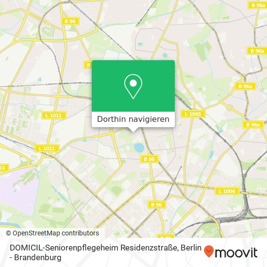 DOMICIL-Seniorenpflegeheim Residenzstraße Karte
