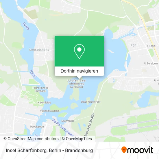 Insel Scharfenberg Karte