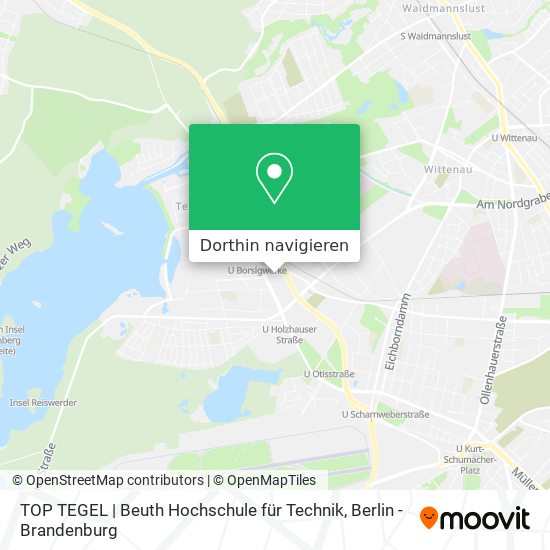 TOP TEGEL | Beuth Hochschule für Technik Karte