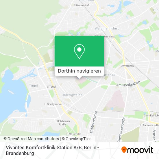 Vivantes Komfortklinik Station A / B Karte