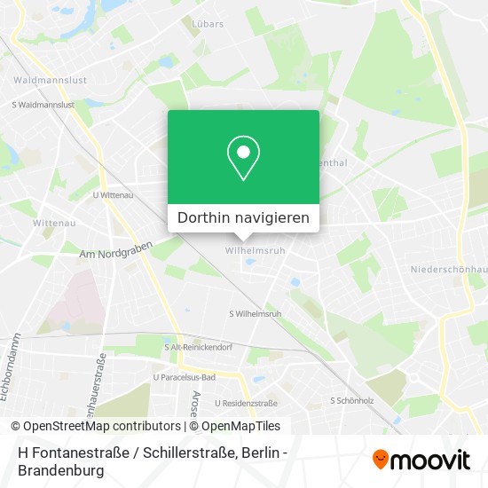 H Fontanestraße / Schillerstraße Karte