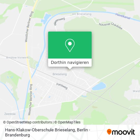 Hans-Klakow-Oberschule Brieselang Karte