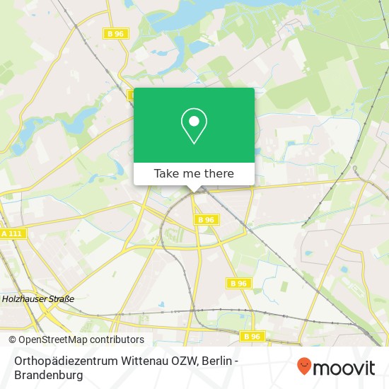 Orthopädiezentrum Wittenau OZW Karte