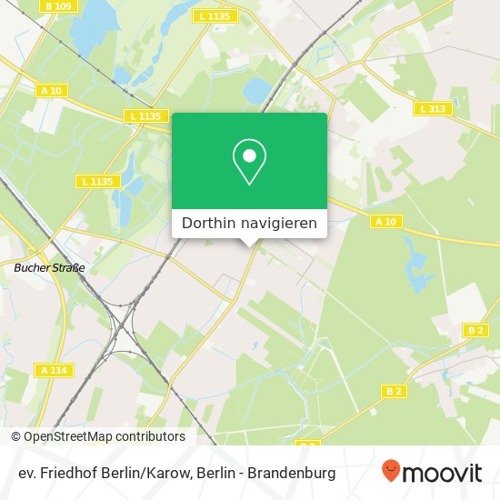 ev. Friedhof Berlin/Karow Karte