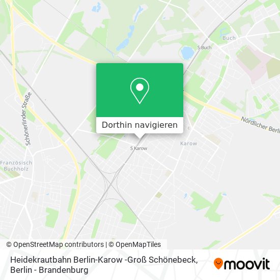 Heidekrautbahn Berlin-Karow -Groß Schönebeck Karte