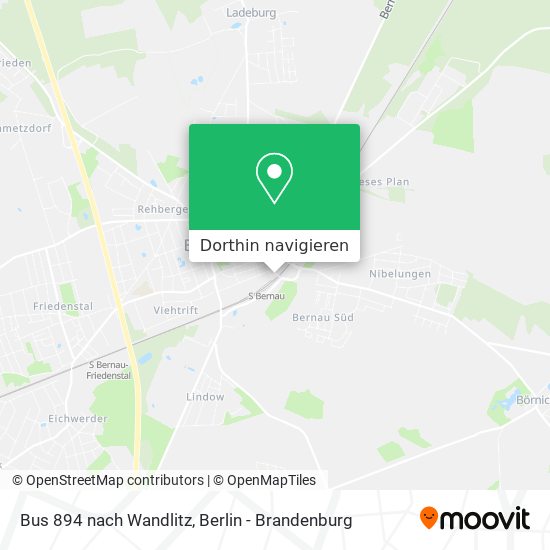 Bus 894 nach Wandlitz Karte