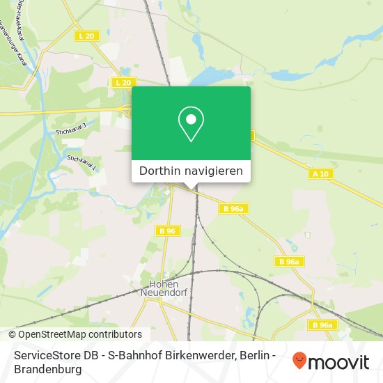 ServiceStore DB - S-Bahnhof Birkenwerder Karte