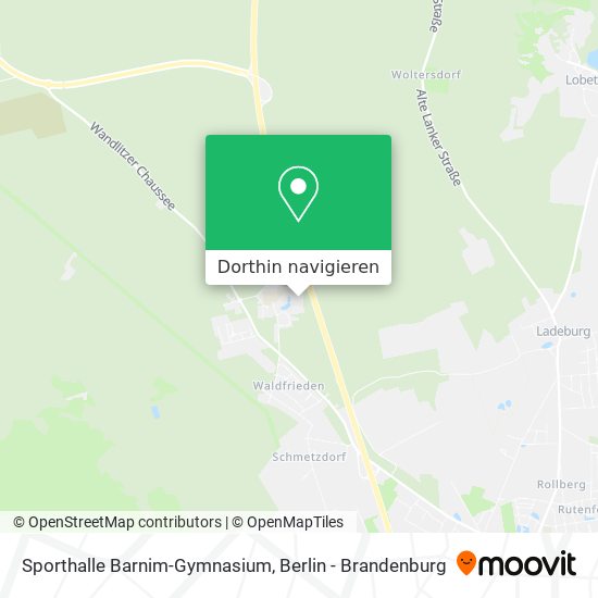 Sporthalle Barnim-Gymnasium Karte