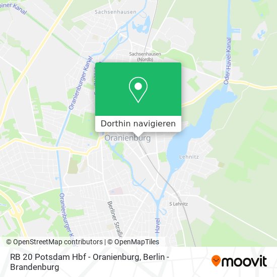 RB 20 Potsdam Hbf - Oranienburg Karte