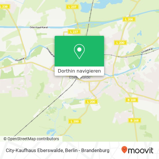 City-Kaufhaus Eberswalde Karte