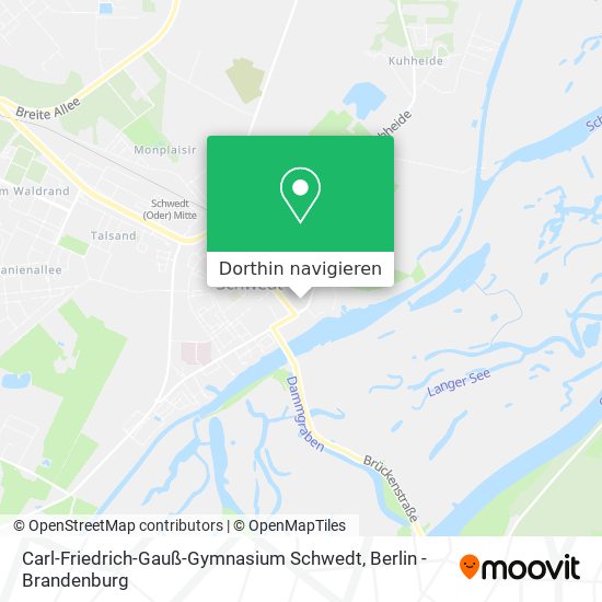 Carl-Friedrich-Gauß-Gymnasium Schwedt Karte